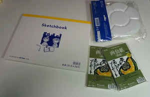 絵手紙セット　初心者用またはプロ日本画家用　定価24000円　上質彩色筆　顔彩35色セット金銀入り　日本画専門家用蘭竹トータルセット 専門筆一式セット